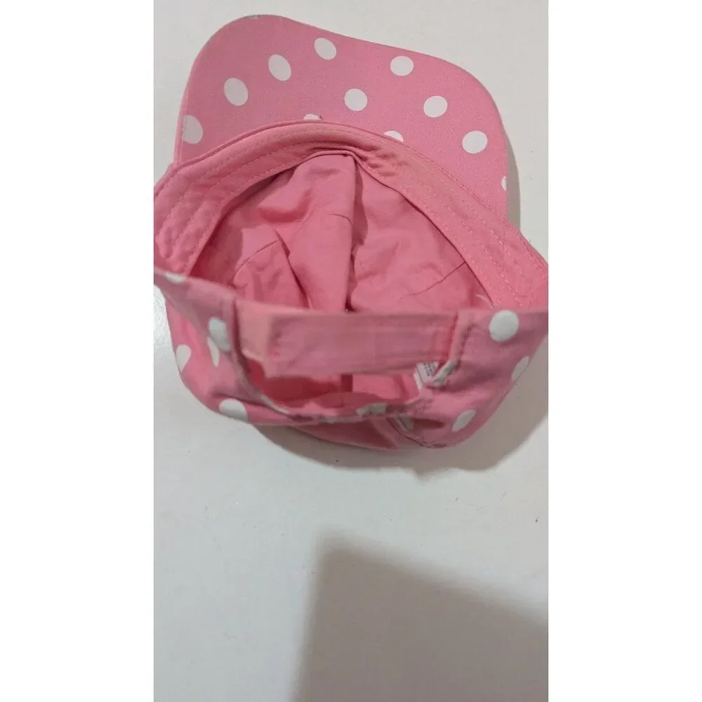 Disney Parks Minnie Mouse Pink Polka Dot Youth Cap With Embroidered Daisy Hat